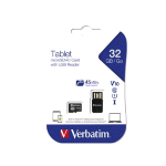 VERBATIM MICRO SDHC 32GB CLASSE 10 + LETTORE USB