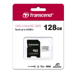 TRANSCEND 128GB MICRO SD XC UHS-I U1 CLASSE 10 + ADATTATORE