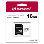 TRANSCEND TS16GUSD300S-A MICRO SDHC 16GB CLASSE 10 + ADATTATORE 