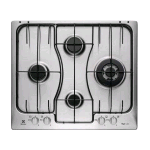 ELECTROLUX RGG6243LOX PIANO COTTURA A GAS DA INCASSO 4 FUOCHI ACCIAIO