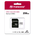 TRANSCEND 300S MICRO SDXC 256GB CLASSE 10 + ADATTATORE