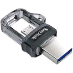 SANDISK ULTRA DUAL DRIVE M3.0 32GB PEN DRIVE USB TYPE-A / MICRO-USB 3.0 GREY SILVER