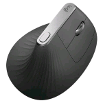 LOGITECH MX MOUSE VERTICALE ERGONOMICO WIRELESS BLUETOOTH 2.4 GHz 4.000 DPI 4 PULSANTI MANO DESTRA  NERO-GRIGIO