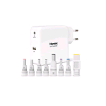 HAMLET XPWNB65U ALIMENTATORE UNIVERSALE PER NOTEBOOK 65W + USB 5V 2.1A BIANCO