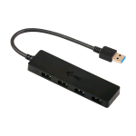 I-TEC U3HUB404 HUB USB PASSIVO 3.0 IN METALLO 4 PORTE PER NOTEBOOK ULTRABOOK TABLET PC WINDOWS E MAC SENZA ADATTATORE DI RETE NERO