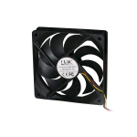 LINK LKV1225 VENTOLA PER CASE 120X120X25MM 12 V CONNETTORE 3 FILE VITI INCLUSE NERO