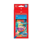 FABER CASTELL RED RANGE PASTELLI ACQUARELLABILI 3.3 mm COLORI ASSORTITI CONF. 12 Pz.