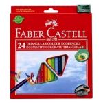 FABER CASTELL ECO PASTELLI TRIANGOLARI 3 mm COLORI ASSORTITI CONF. 24 Pz.