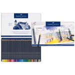 FABER CASTELL GOLDFABER PASTELLI 3.3 mm COLORI ASSORTITI ASTUCCIO IN METALLO CONF. 36 Pz.