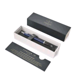 PARKER IM PENNA A SFERA INCHIOSTRO NERO PUNTA MEDIA CONF. REGALO COLORE LACCA BLU OPACA FINITURE CROMATE