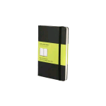 MOLESKINE TACCUINO POCKET RIGIDO NESSUNA RIGATURA CUCITURA DORSO FILO REFE COPERTINA IN POLIURETANO E CARTONE COLORE NERO 192  FOGLI CONF 1 Pz.