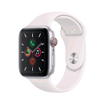 APPLE WATCH SERIES 5 GPS + CELLULAR 44 MM CASSA IN ALLUMINIO SILVER E CINTURINO SPORT BIANCO