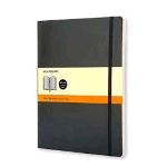 MOLESKINE TACCUINO XL LARGE MORBIDO A RIGHE COLORE NERO 192 FOGLI CONF 1 Pz.