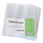 METODO BUSTE CON FORATURA UNIVERSALE GOFFRATE IN PP CM 22X30 A4 SOFT TRASPARENTE CONF 100 Pz.