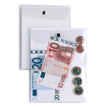 SEI ROTA PRESS 8E BUSTA CON BOTTONE IN METALLO IN PVC CM 30X22 A4 TRASPARENTE