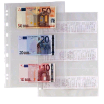 SEI ROTA ATLA BUSTE PORTA BANCONOTE CON FORATURA UNIVERSALE IN PP CM 21X29.7 A4 6 SPAZI TRASPARENTE CONF 10 Pz.