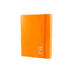 BREFIOCART NEW COLOR CARTELLE C/ELASTICO PIATTO IN CARTONCINO PLASTIFICATO 250X350MM A4 DORSO 7CM COL. ARANCIO