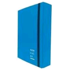 BREFIOCART NEW COLOR CARTELLE C/ELASTICO PIATTO IN CARTONCINO PLASTIFICATO 250X350MM A4 DORSO 7CM COL. BLU