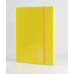 BREFIOCART NEW COLOR CARTELLE C/ELASTICO PIATTO IN CARTONCINO PLASTIFICATO 250X350MM A4 DORSO 7CM COL. GIALLO