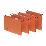 KING MEC SIGNALETIC CARTELLE SOSPESE IN CARTONCINO DA CASSETTO INTERASSE 330MM FONDO A U COL. ARANCIO CONF 25 Pz.