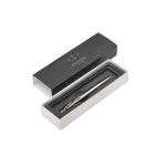 PARKER JOTTER STAINLESS STEEL CT PENNA A SFERA BLU PUNTA TONDA 1mm PUNTALE DORATO CONF REGALO