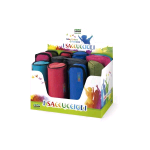 LEBEZ ESPOSITORE SACCUCCIOLI MULTICOLOR IN NAYLON CON ZIP COL. ASSORTITI CONF 12 Pz.