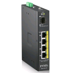 ZYXEL RGS100-5P SWITCH 5 PORTE NON GESTITO 4 x 10/100/1000 (PoE+) + 1 x Fast Ethernet/Gigabit SFP MONTABILE SU RACK