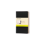 MOLESKINE CAHIERJOURNAL POCKET BLACK PLAIN QUADERNO 140 X 90 MM 64 FOGLI COL. NERO CONF 3 Pz.