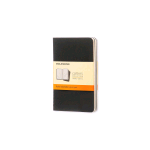 MOLESKINE CAHIER JOURNAL POCKET BLACK RULED QUADERNO A RIGHE 140 X 90 MM 64 FOGLI COL. NERO CONF 3 Pz.