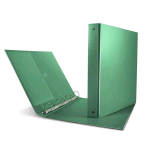 SEI ROTA NETTUNO RACCOGLITORE 4 ANELLI TONDI 30MM IN STRATOPAN 220X300MM A4 DORSO 3CM COL. VERDE SCURO