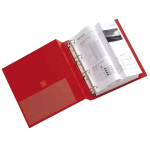 SEI ROTA STELVIO RACCOGLITORE 4 ANELLI A D 40MM IN COLPAN 220X300MM A4 DORSO 4CM COL.ROSSO