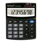 REBELL SDC408 CALCOLATRICE DA TAVOLO 8 CIFRE COL NERO