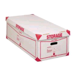 KING MEC STORAGE SCATOLA ARCHIVIO IN CARTONE 410X270X780 mm COL. BIANCO/ROSSO CONF 8 Pz. 