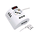 MEDIACOM M-PM3DKUSB MULTIPRESA DA SCRIVANIA 3 POSTI DI CUI UNA SHUKO + 3 USB CON PROTEZIONE TERMICA ED INTERRUTTORE