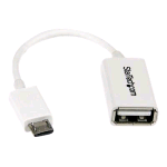 STARTECH CAVO ADATTATORE MICRO USB A USB FEMMINA BIANCO