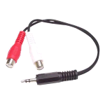 STARTECH CAVO AUDIO STEREO JACK 3,5mm MASCHIO A 2 FEMMINA RCA 15 CM 