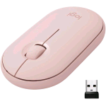 LOGITECH PEBBLE M350 MOUSE WIRELESS 2.4GHz ULTRA SILENZIOSO COM MINI RICEVITORE USB ROSA