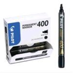 PILOT 400 MARCATORE PERMANENTE PUNTA A SCALPELLO 4 mm NERO CONF 20 Pz.