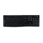 LOGITECH K270 TASTIERA WIRELESS 2.4 GHZ PER WINDOWS CON RICEVITORE USB LAYOUT OLANDESE NERO