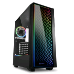 SHARKOON RGB LIT 200 CASE MIDI TOWER MINI-ITX MICRO-ATX ATX PANNELLO LATERALE IN VETRO TEMPERATO 2xUSB 3.0 1xUSB 2.0 DRIVE BAY 2x3.5/6x2.5 1x120MM FAN BLACK
