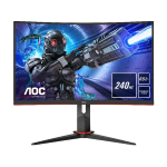 AOC C27G2ZU/BK 27" LED FULL HD CURVO 0.5 MS 240 Hz HUB USB ALTOPARLANTI INCORPORATI HDMI DISPLAYPORT VGA DVI  NERO ROSSO