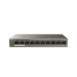 TENDA SWITCH 10 PORTE 10/100 POE (8 PORTE DATI/ALIMENTAZIONE+2 PORTE DATI)  63W