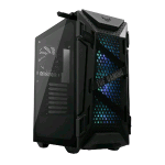 ASUS GT301 TUF GAMING CASE GAMING ATX MID TOWER PANNELLO LATERALE VETRO TEMPERATO 3 VENTOLE 120MM AURA SUPPORTO CUFFIE NERO 