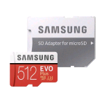 SAMSUNG MICRO SDXC EVO PLUS 512GB UHS I CLASSE 10 CON ADATTATORE VELOCITA DI LETTURA MAX 100 MB/S VELOCITA DI SCRITTURA MAX 90 MB/S