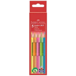 FABER-CASTELL MATITE COLORATE JUMBO GRIP NEON  COLORI ASSORTITI 5 Pz