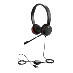 JABRA EVOLVE 30 II UC DUO USB CUFFIE CON FILO MICROFONO INCORPORATO JACK 3.5 mm + USB NERO