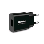 HAMLET FAST CHARGER CARICABATTERIE DA RETE USB 2.1A / 10.5 W NERO