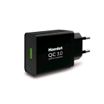 HAMLET POWER SUPPLY QUICK CHARGER USB 3.0 CARICABATTERIE DA RETE 18 WATT NERO