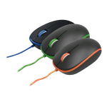 MEDIACOM M-MEB55 MOUSE STANDARD OTTICO USB COLORE NERO + FINITURE IN COLORI ASSORTITI