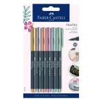 FABER CASTELL METALLIC MARCATORI METALLICI PUNTA AD AGO 1.5 mm COLORI ASSORTITI CONF 6 Pz.